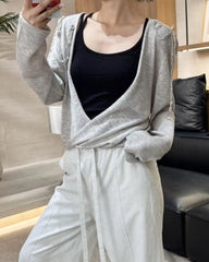 ブラッシュドウール カップ付き キャミソール