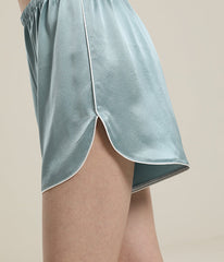 レディース ベーシック ショート シルクパジャマセット