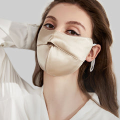 100%シルク製 アイコーナープロテクトマスク(日焼け止め付き)