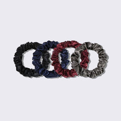 22モメ 2.5cm シルクヘアループシュシュ 4個セット