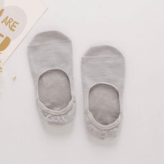 肌に優しいレディースシルクインビジブルボートソックス