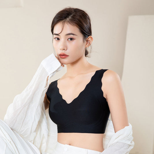 無傷のワンピースシルク下着ブラ