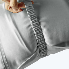 Cushion and Eyemask Silk 2 Pcs Travel Set, Grey