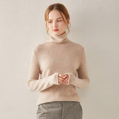 Soft Thin Knit Cashmere Sweater Light Camel