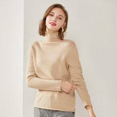 Turtleneck Cashmere Women Sweater - Daisysilk