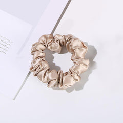 22モメ 2.5cm シルクヘアループシュシュ 4個セット