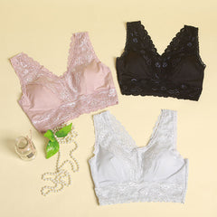 通気性シルクスポーツレースブラ