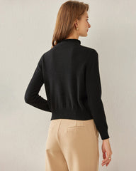 レディース カシミヤ モックネック セーター