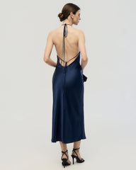 22匁シルク バックオープン ホルタードレス