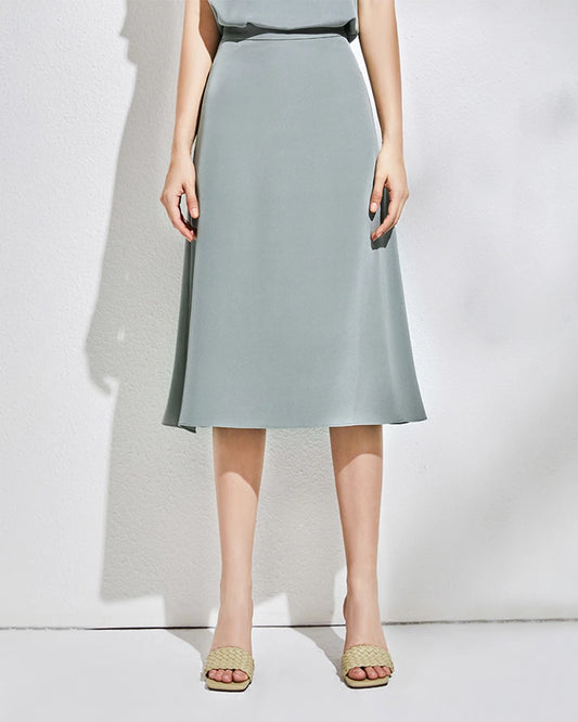 30匁 シルク ミディスカート