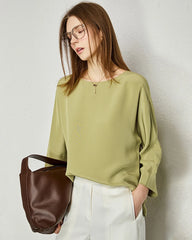 30匁シルク ゆったりブラウス