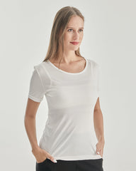 レディースエッセンシャル ニットシルクTシャツ