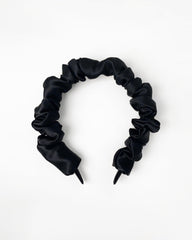 3.5cm幅シルクプリーツヘアバンド