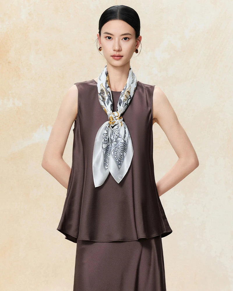 アニマルプリント シルクスカーフ