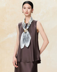 アニマルプリント シルクスカーフ