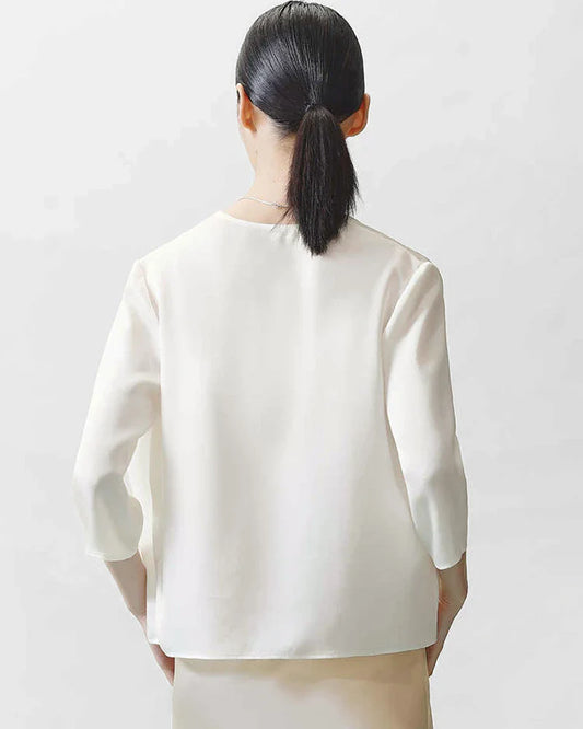 レディースベーシックシルクカーディガン