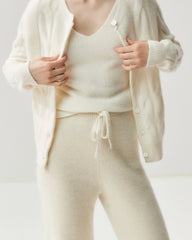 カシミヤウールストレートニットパンツ