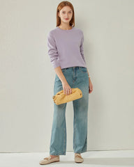 軽量クルーネックカシミヤニット