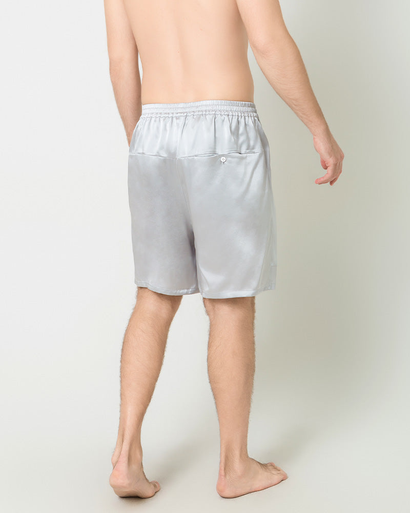 快適なシルク素材の高級メンズショートパンツ