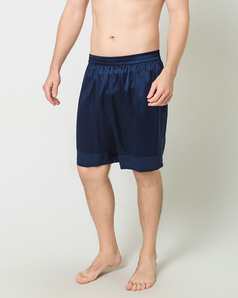 快適なシルク素材の高級メンズショートパンツ