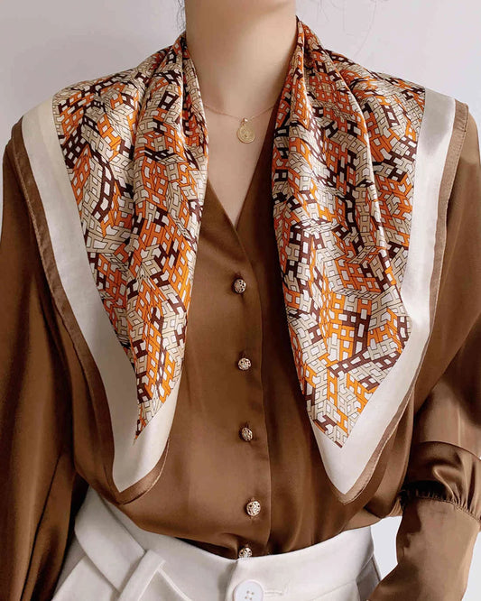 H柄シルクスカーフ