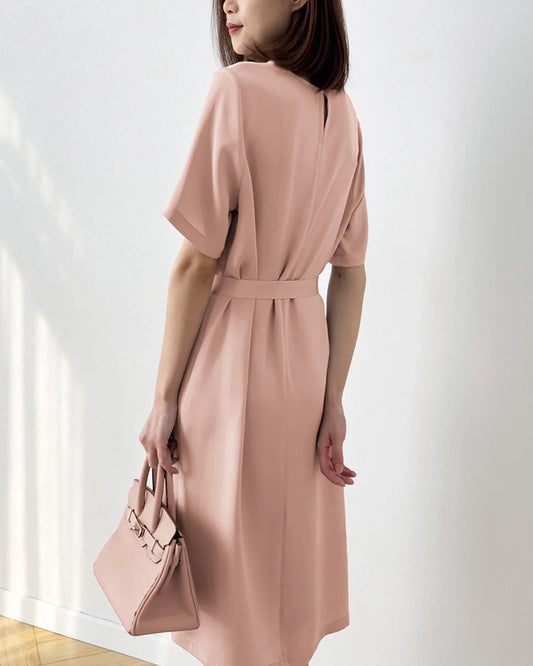 ルーズフィット ベルト付き シルクドレス（32匁）