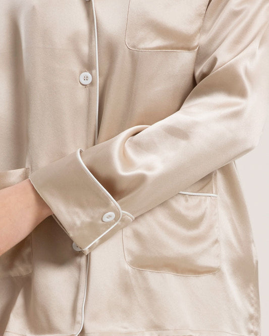 レディース クラシックシルクパジャマ