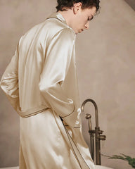 メンズ ロング丈ウォッシャブルシルクローブ