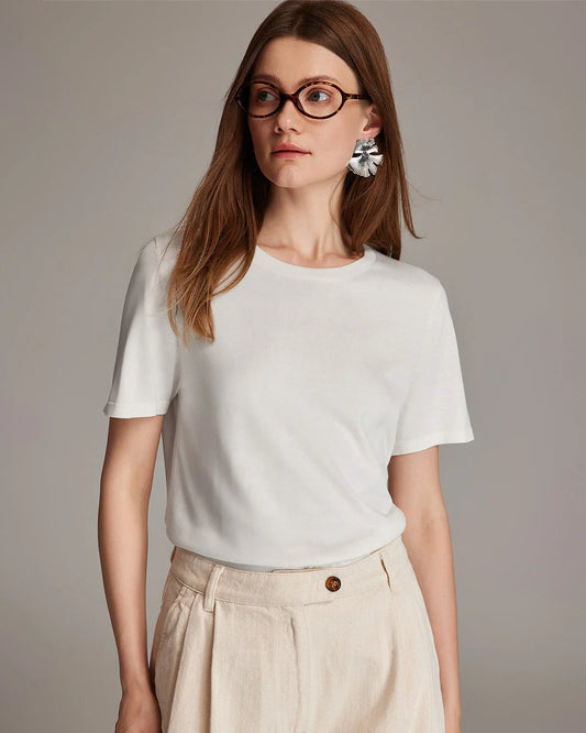 レディース半袖シルクジャージー