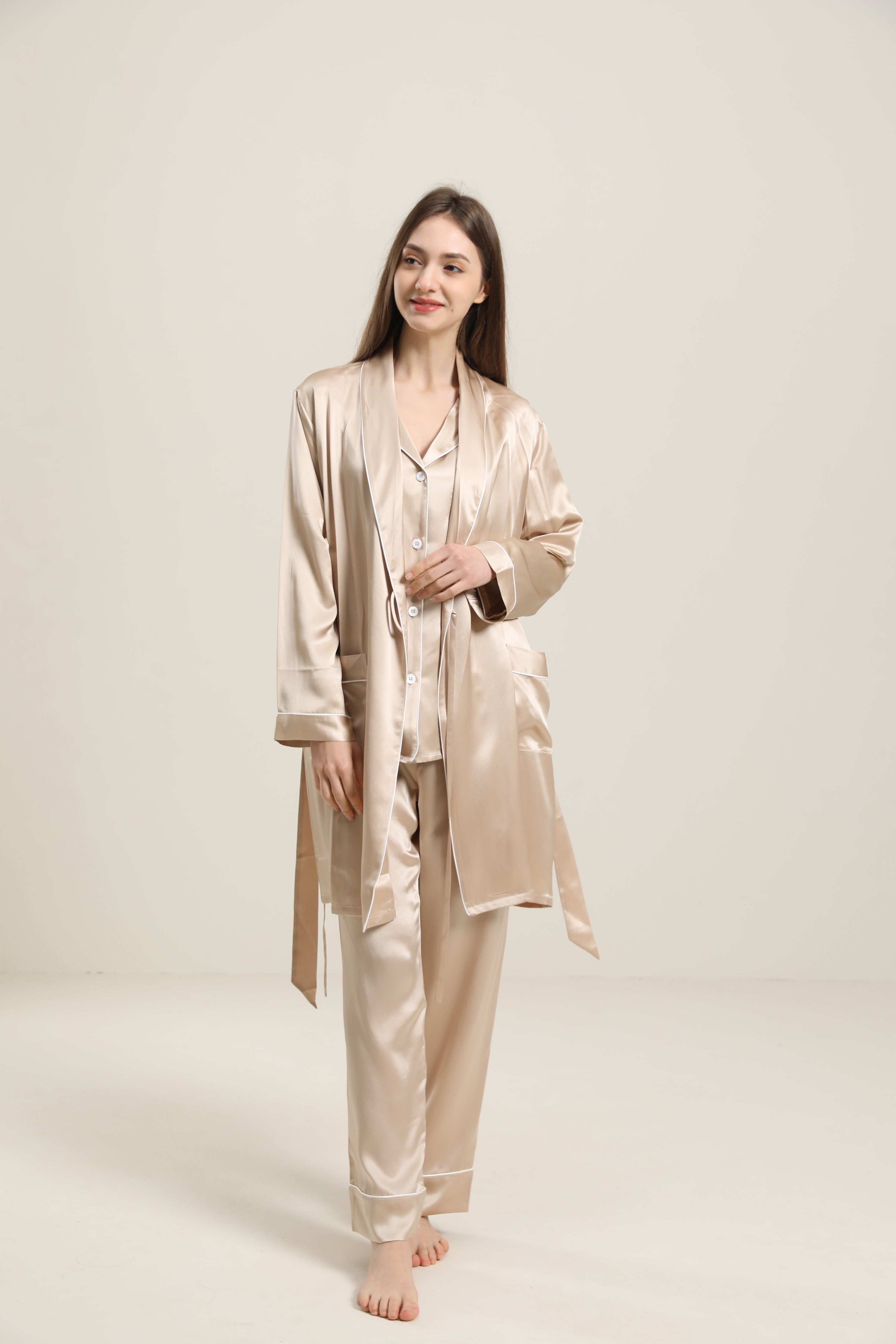 女性用 22匁クラシックミドル丈シルクローブ
