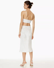 エレガント 膝丈 シルクスカート