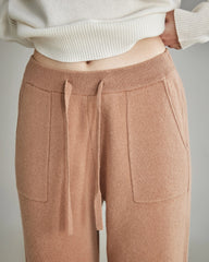 Loose Casual Cashmere Pants, Brown