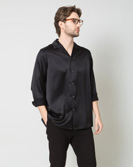 メンズ ピュアシルク クラシック ビジネスシャツ