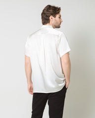 メンズ シルク素材 半袖ビジネスシャツ