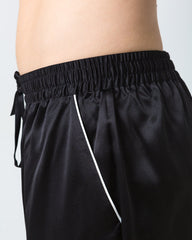 メンズ シルク コントラストパイピング パジャマ