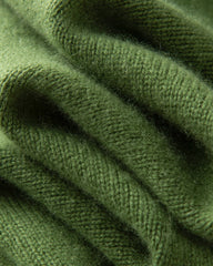 ダイヤ柄ニットのモックネックカシミヤセーター