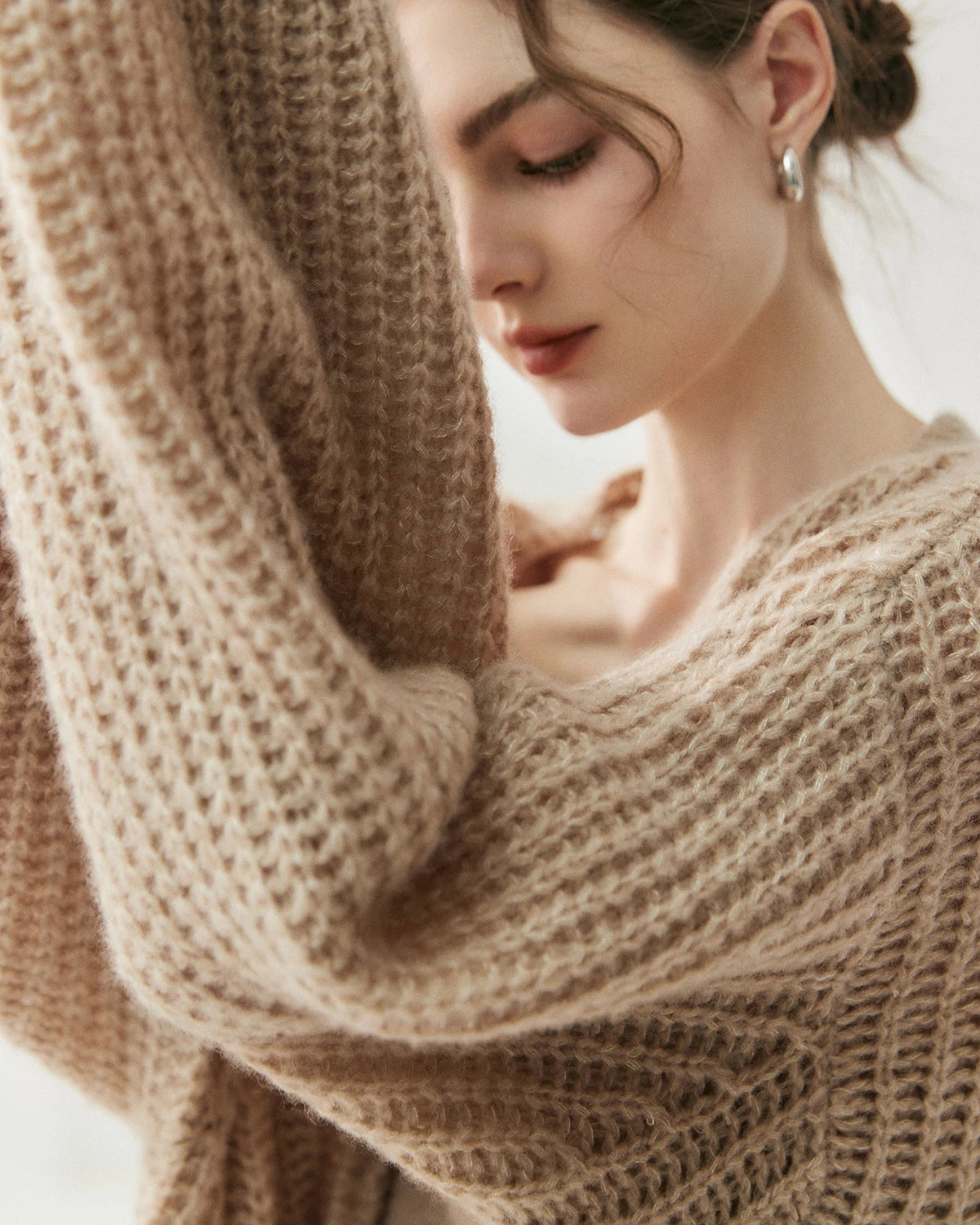 オーバーサイズ シルクカシミヤ カーディガン