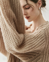 オーバーサイズ シルクカシミヤ カーディガン