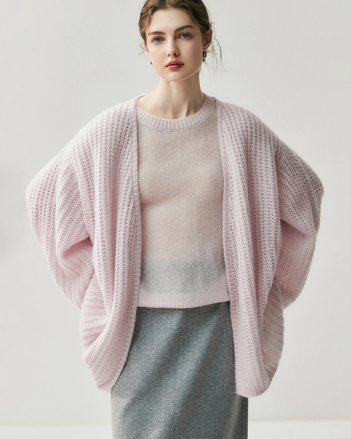 オーバーサイズ シルクカシミヤ カーディガン