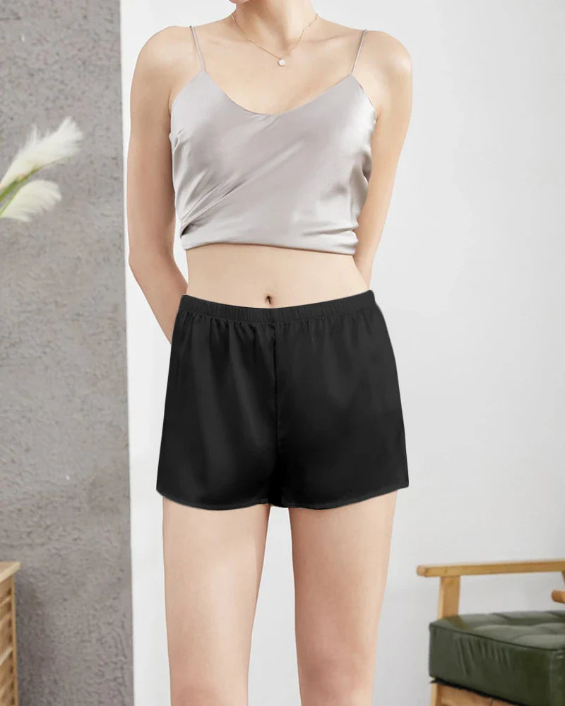 サテンシルクの女性用レギンスパンティショーツ