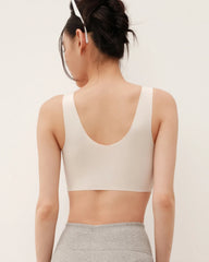 シームレス ワイドストラップ シルクブラ