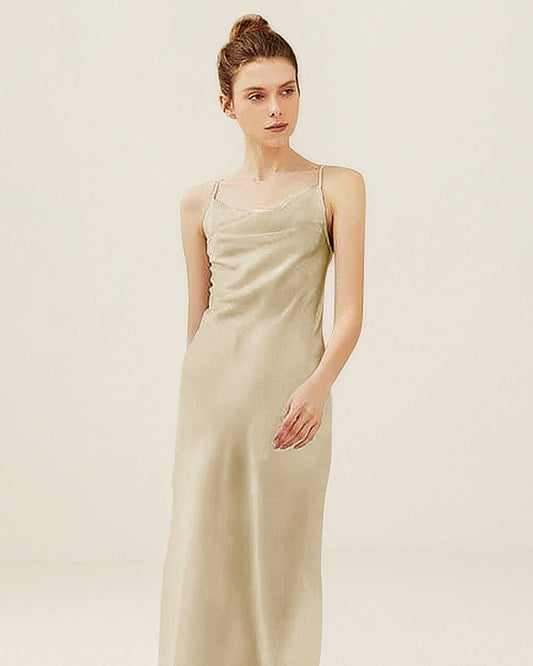 シルクキャミソールナイトガウン