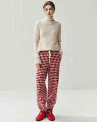 シルクカシミヤ 長袖タートルネックセーター