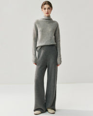 シルクカシミヤ 長袖タートルネックセーター