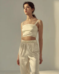 シルククロップタンクトップ