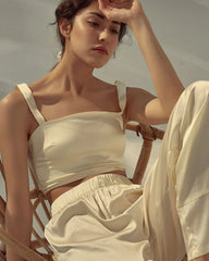 シルククロップタンクトップ