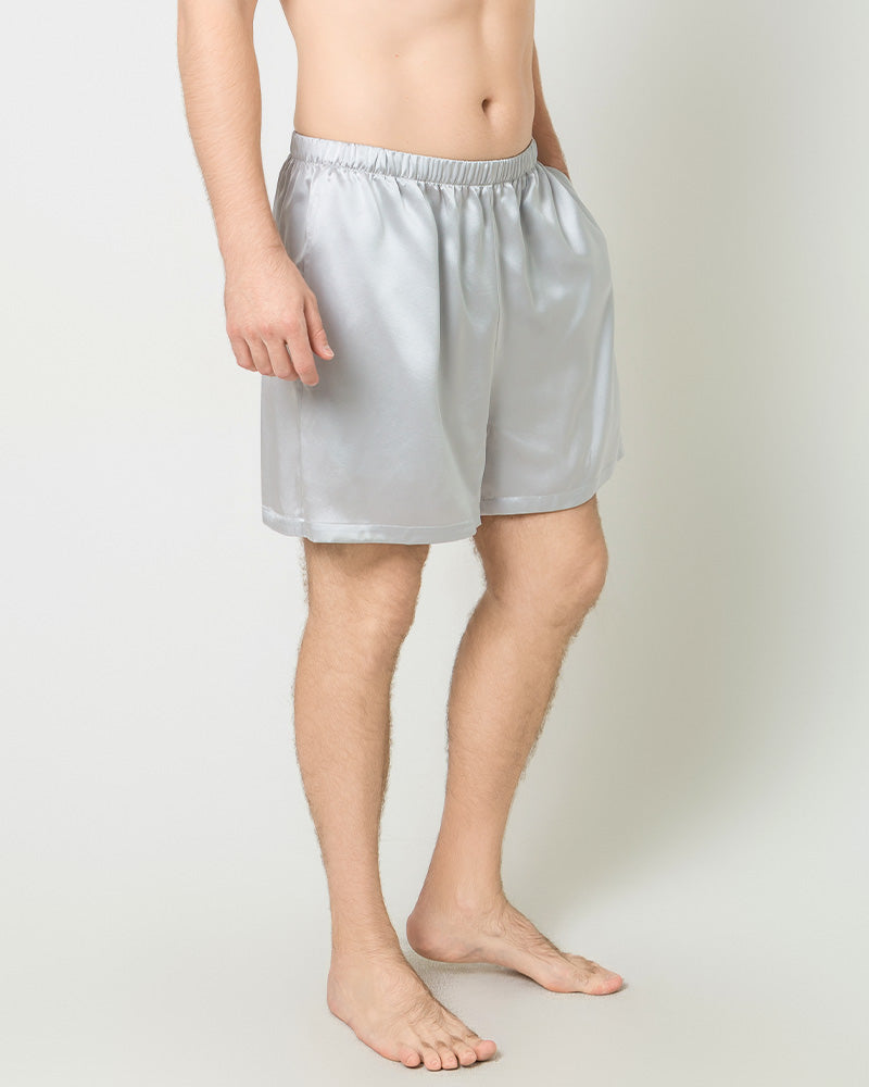 男性用サテンシルクルームショーツ
