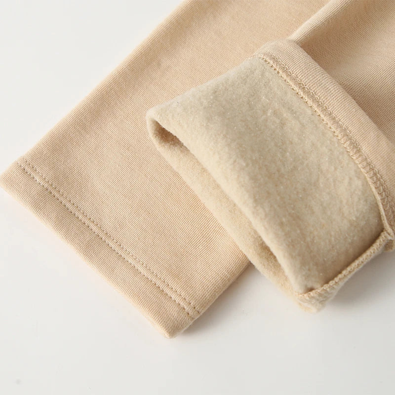 Silk Thermal Mock-Neck Top, Beige