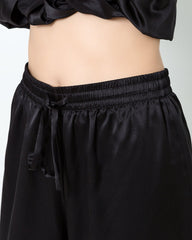 女性用シルク長袖長ズボンパジャマセット