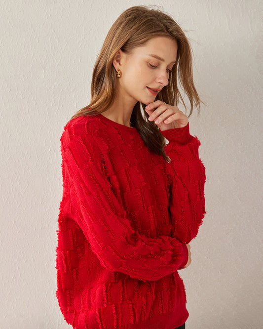 クルーネック ラグジュアリー カシミヤセーター